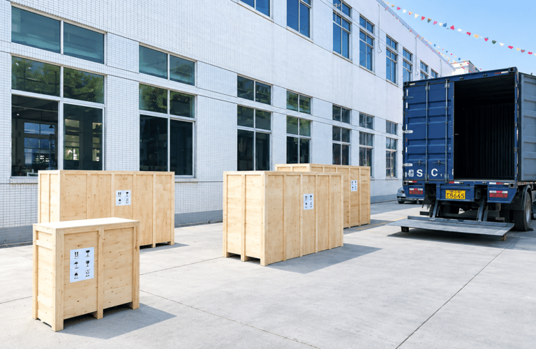 Packed Automatic Round Bottle Labeller Ready for Shipment