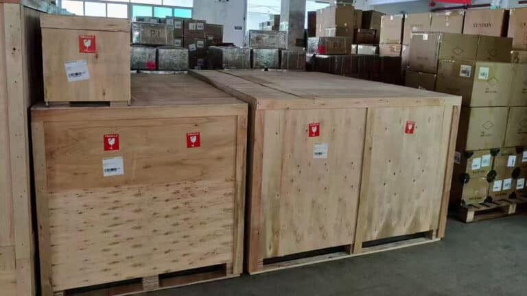 Packed SL100-W Print and Apply Labeler Ready for Overseas Shipment