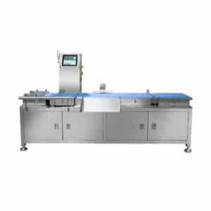 SLWPA081 Checkweigher with Print & Apply Bottom Labeling for Boxes - Front View