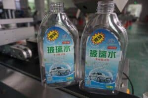 labeling for windshield wiper fluid bottle